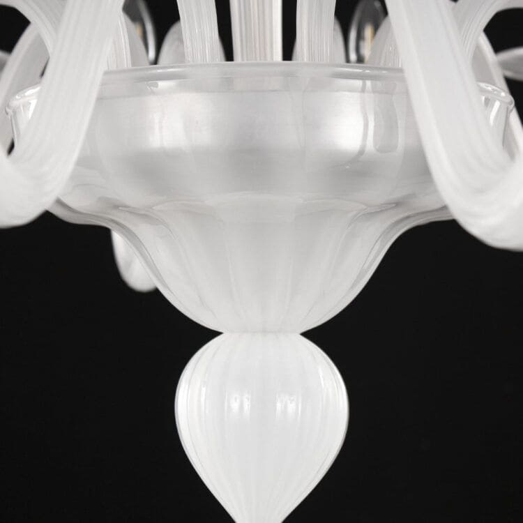 12 Lights Murano Artistic Glass Chandelier in Silk Finish