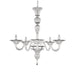 5 Lights Murano Artistic Glass Chandelier with Black Accents