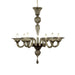 6 Lights Smoke Gray Murano Glass Chandelier