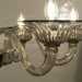 6 Lights Smoke Gray Murano Glass Chandelier