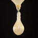 6 Lights Silk and Gold Murano Glass Chandelier