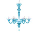 6 Lights Sky Blue Murano Glass Chandelier