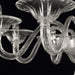 8 Lights Clear Murano Glass Chandelier