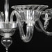 8 Lights Clear Murano Glass Chandelier