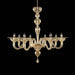 8 Lights Gold Murano Glass Chandelier