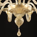 8 Lights Gold Murano Glass Chandelier