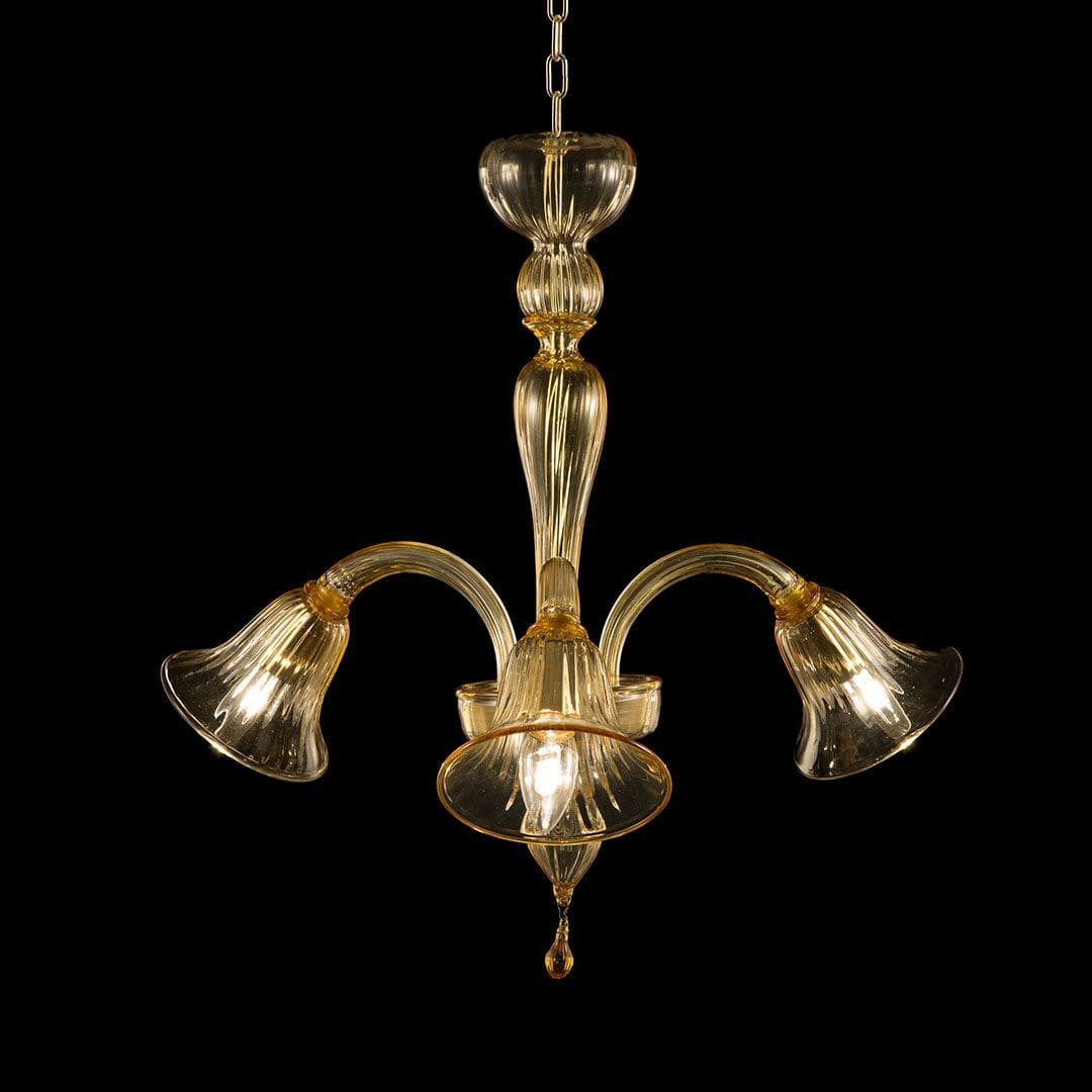 Acacia 3 Lights Murano Glass Chandelier