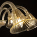 6 Light Golden Leaf Murano Glass Chandelier