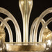 6 Light Golden Leaf Murano Glass Chandelier