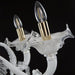 White Glass 6 Lights Handcrafted Chandelier