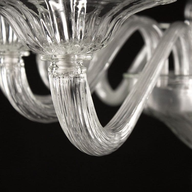 Barchetta 12 Lights Murano Glass Crystal Chandelier