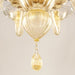 10+5 Light Staggered Gold Glass Chandelier