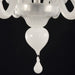 6+3 Light Staggered Chandelier in Silk Art Glass