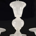 6+3 Light Staggered Chandelier in Silk Art Glass