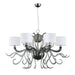 Graphite Grey Murano Glass Chandelier with 6 Light