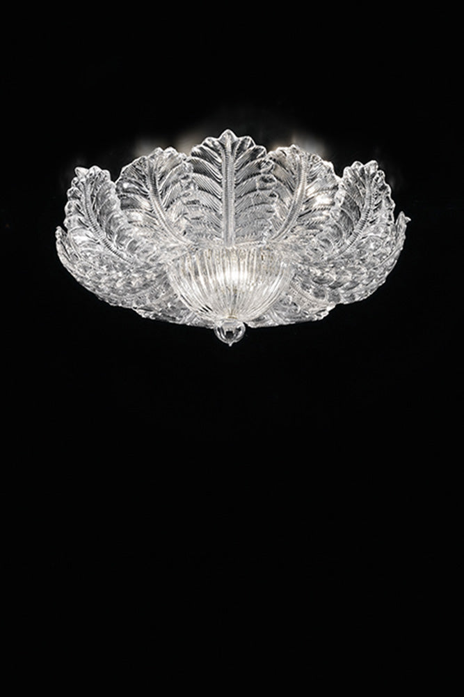 Hand-Blown Luxurious Contemporary Small Venetian Ceiling Lamp With Murano Glass