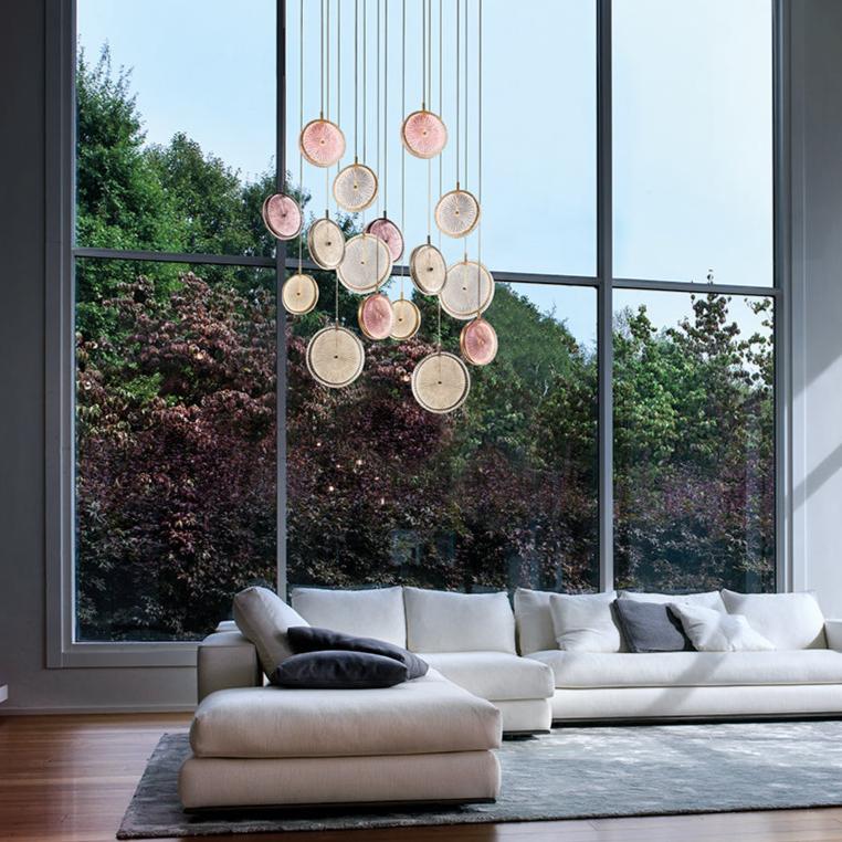 Hand-Blown Elegant Modern Ceiling Small Pendant Lamp With Murano Glass