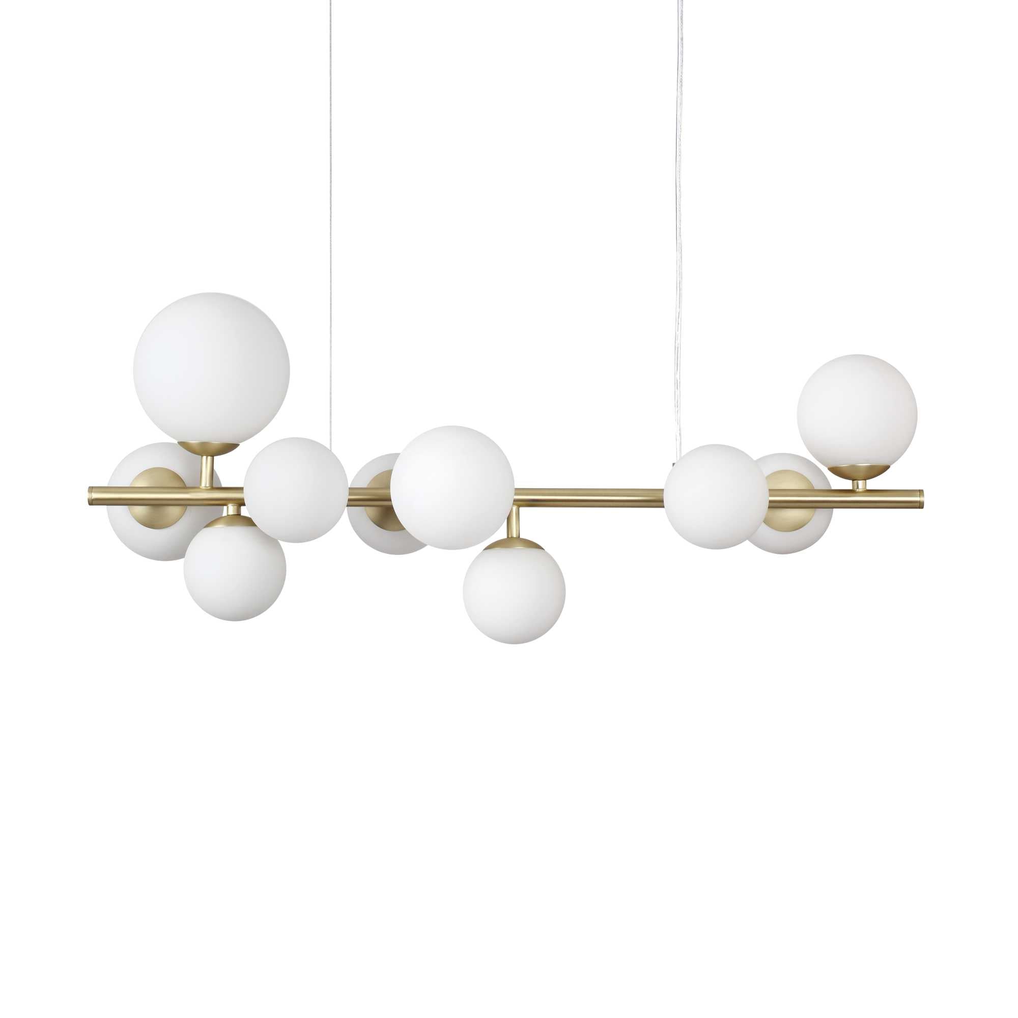 brass and white mid centruy Ideal Lux ceiling pendant