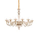 12 Light Amber Glass Ideal Lux Chandelier