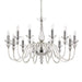 Mid Century 12 Light Glass Ideal Lux Chandelier