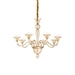 8 Light Amber Glass Ideal Lux Chandelier