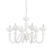 Minimal white 6 light metal Ideal Lux chandelier