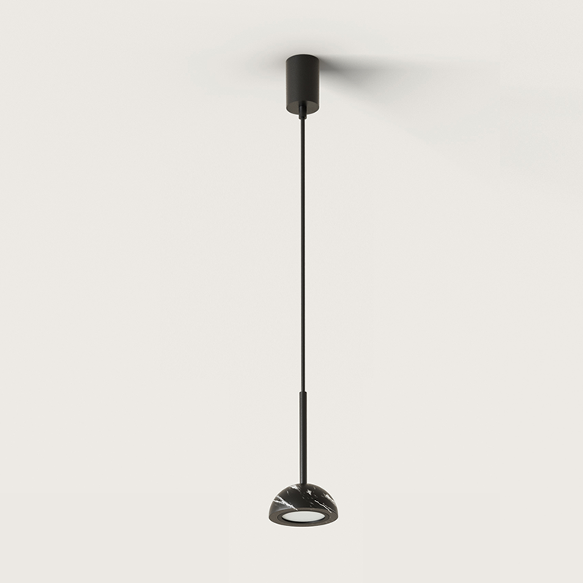 Minimal black marble and metal Aromas ceiling pendant