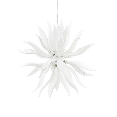 Modern White Blown Glass Ceiling Pendant