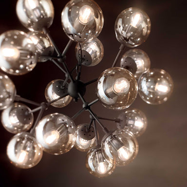 Modern 12 Light Blown Glass Chandelier