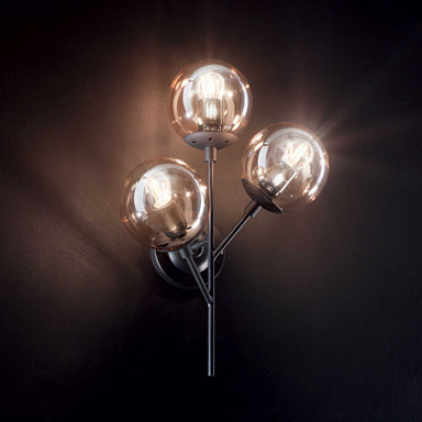 Contemporary 3 Light Metal Wall Light