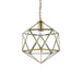 Modern 50cm Antique Brass Caged Pendant