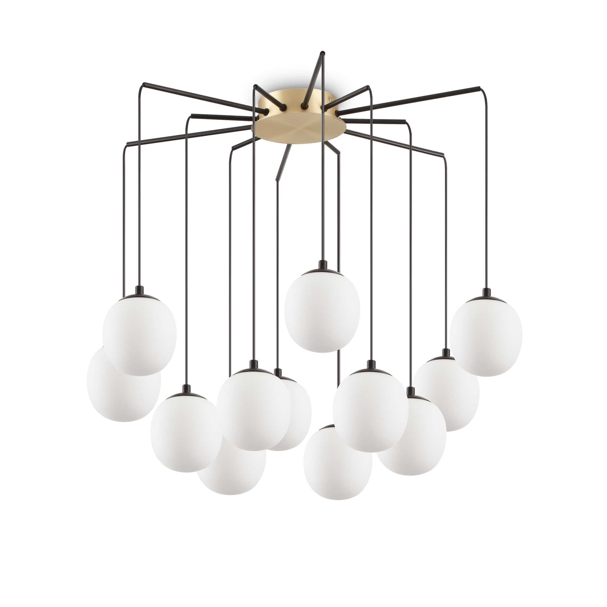 Modern Cluster Ceiling Pendant With 12 Globes