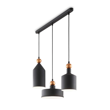 Modern Grey Metal 3 Light Cluster Pendant