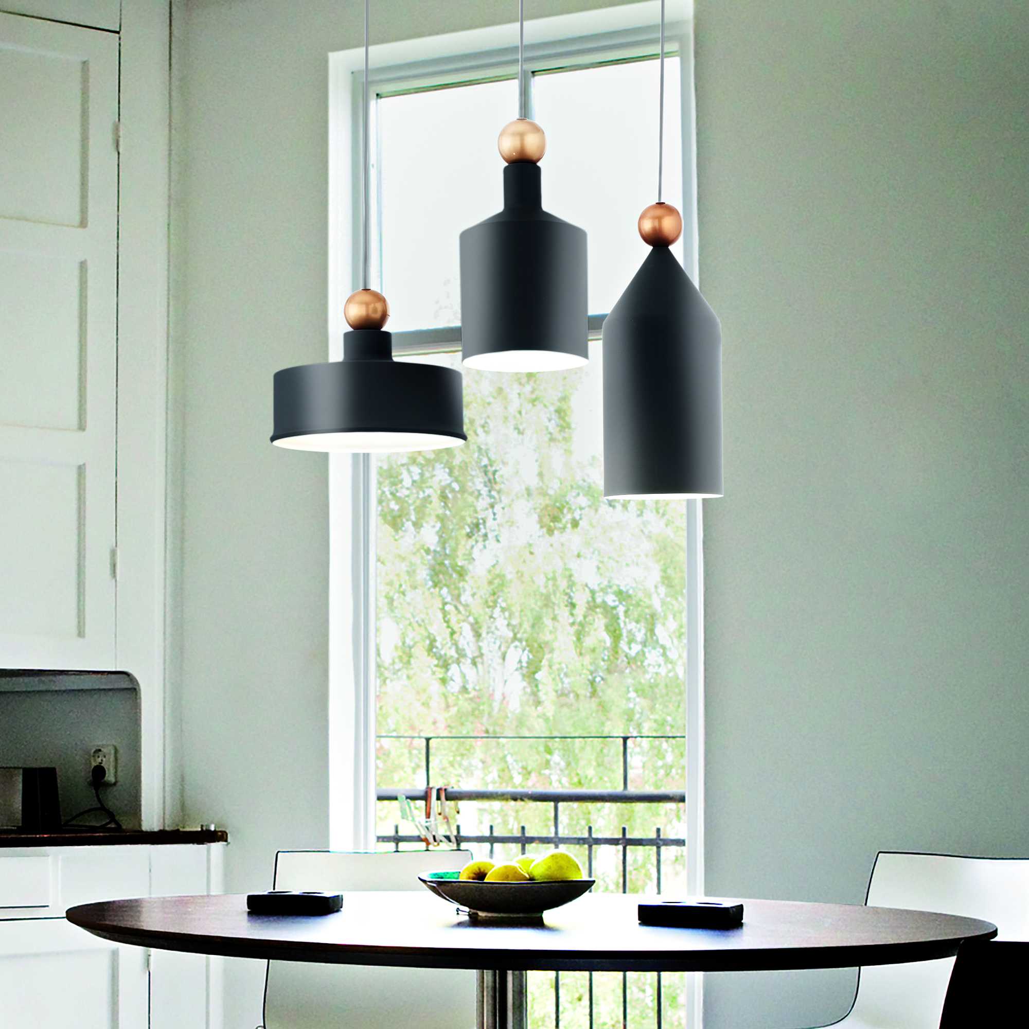 Modern Grey 3 Light Cluster Pendant Ideal Lux