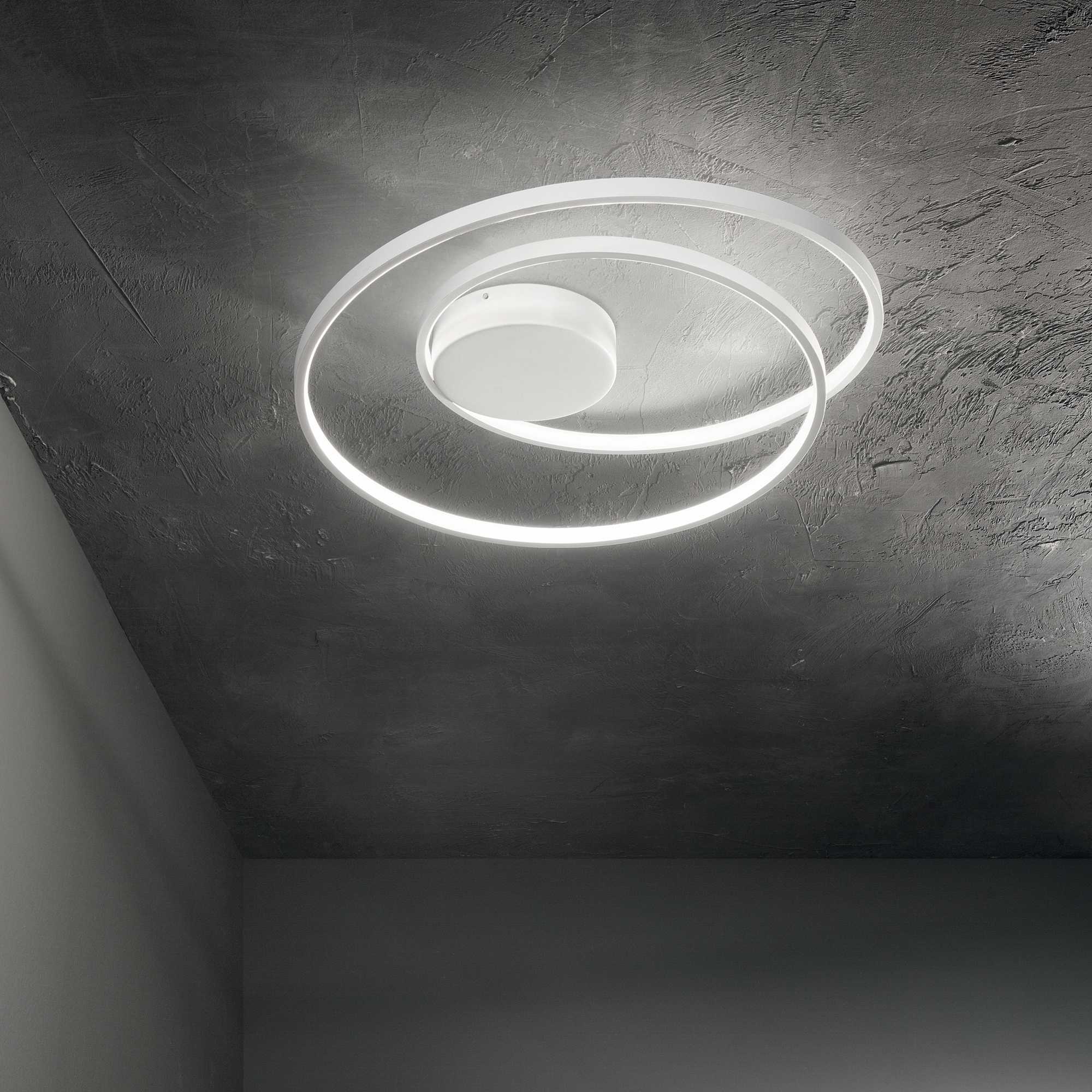 Modern White Swirl Ceiling Light