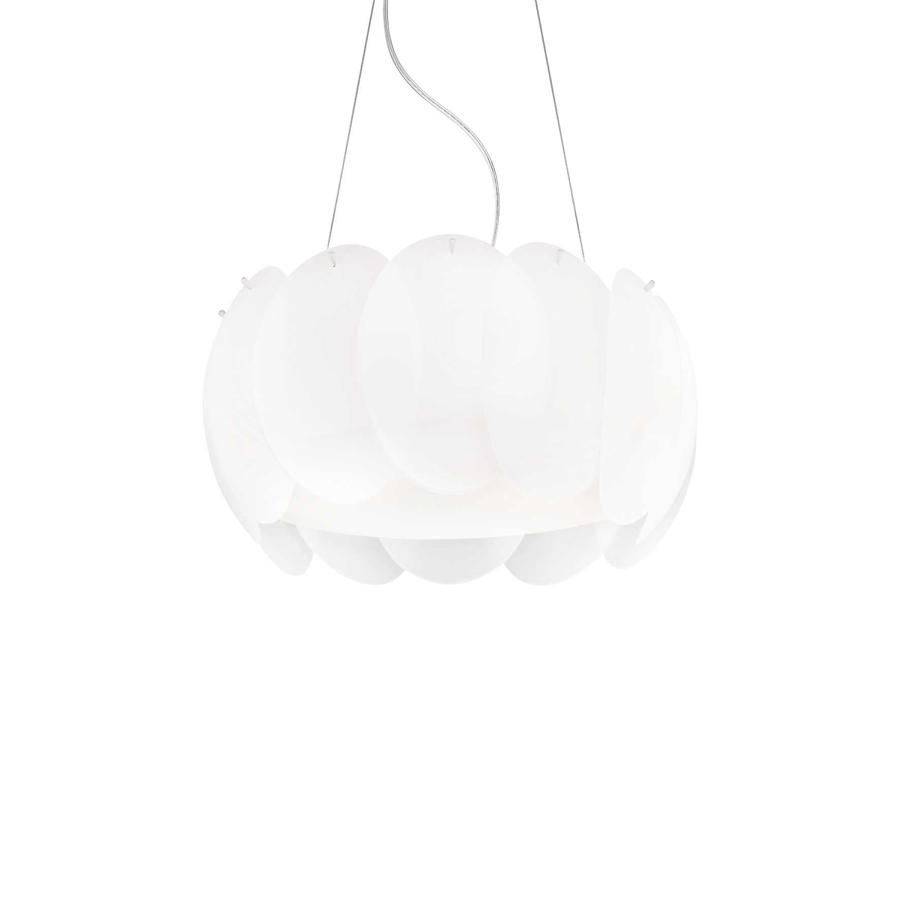 Ideal Lux Ovalino 44cm White Ceiling Pendant 