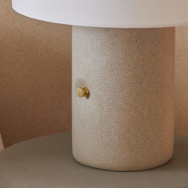 Modern Terrazzo and White Shade Table Light