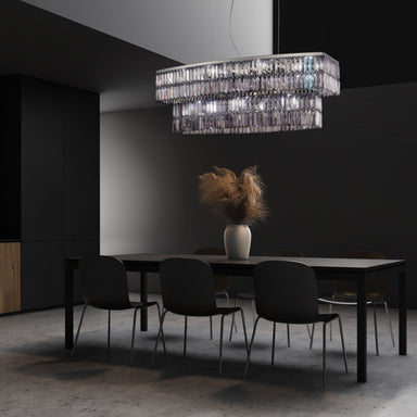 Modern Mirrored Crystal Dining Table Chandelier