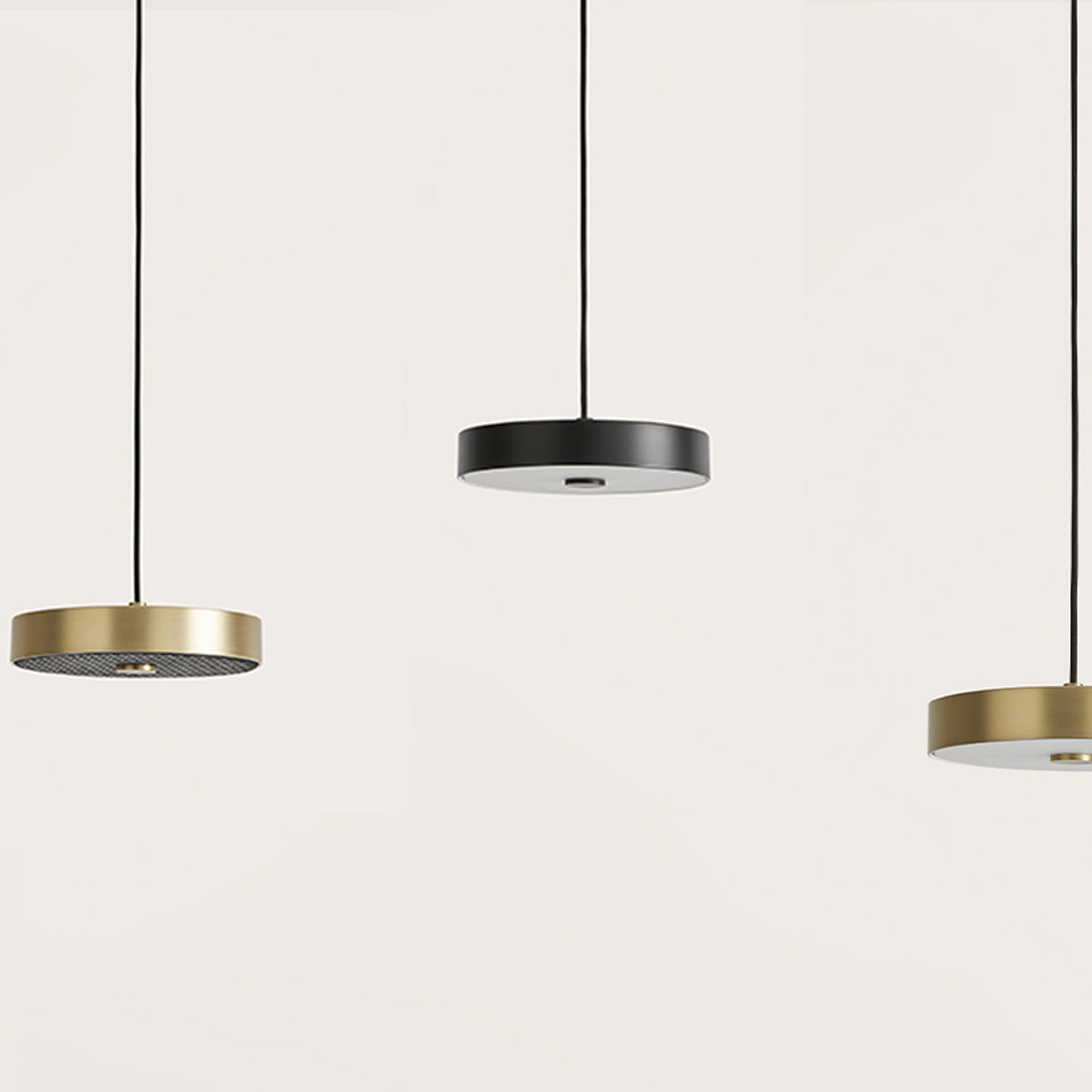 Modern black steel ceiling pendant