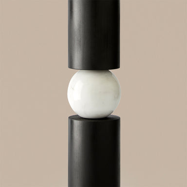 Contemporary Marble, Wood and Metal Table Light