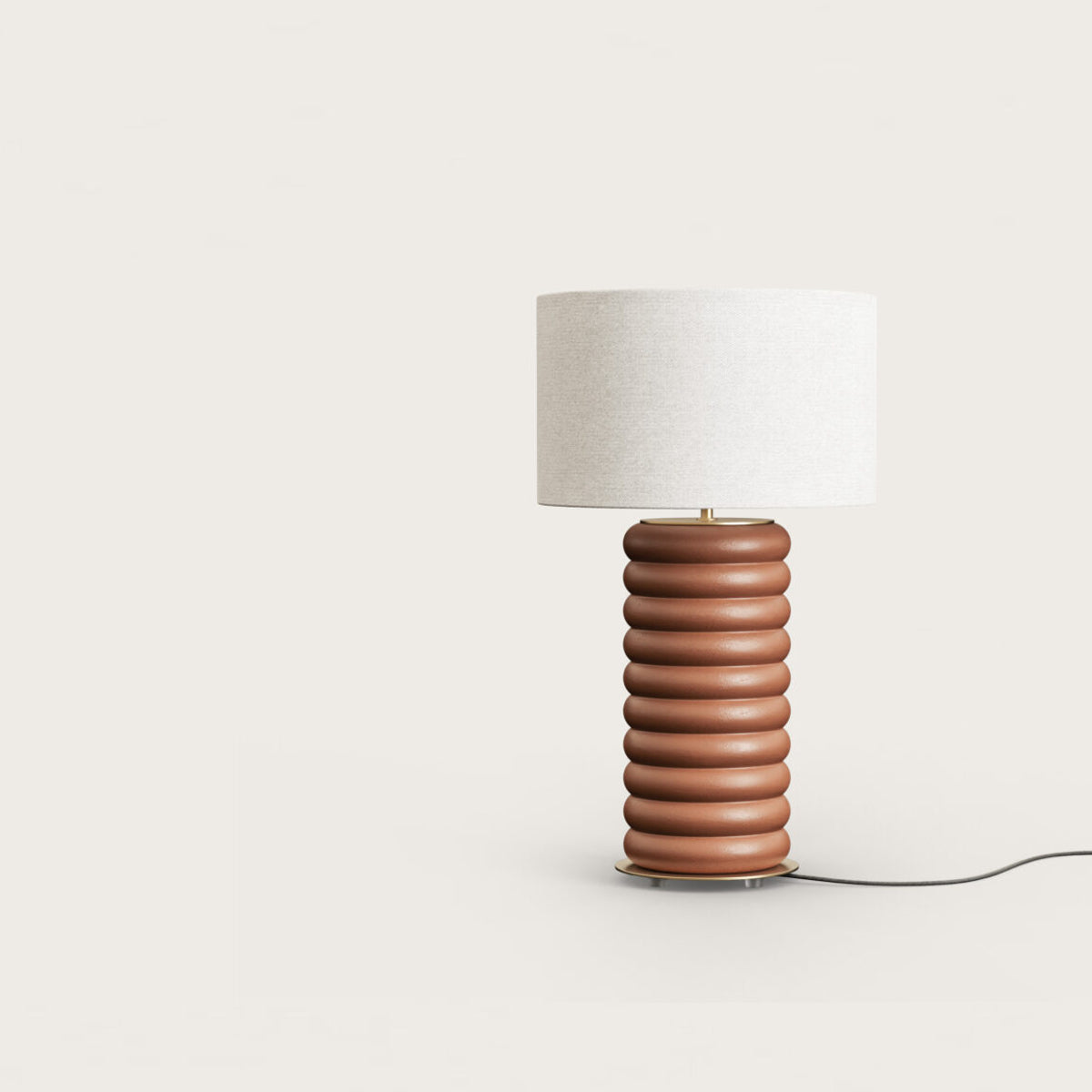 Modern orange cermaic table lamp 