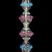 5 Lights Floor Lamp in Venetian Crystal with Ruby and Polychrome Finish