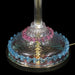 5 Lights Floor Lamp in Venetian Crystal with Ruby and Polychrome Finish