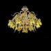 8 Lights Crystal Glass Flush Mount with Floral Details