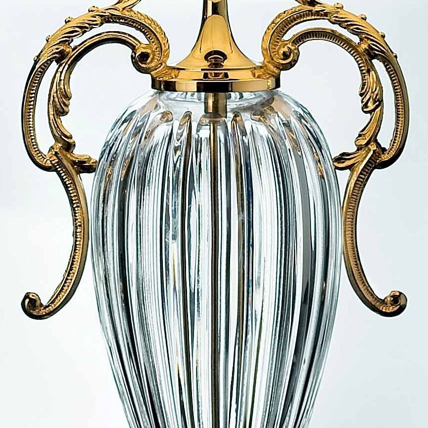 Gold And Clear Glass Table Lamp With Decorative Shade - in two sizes