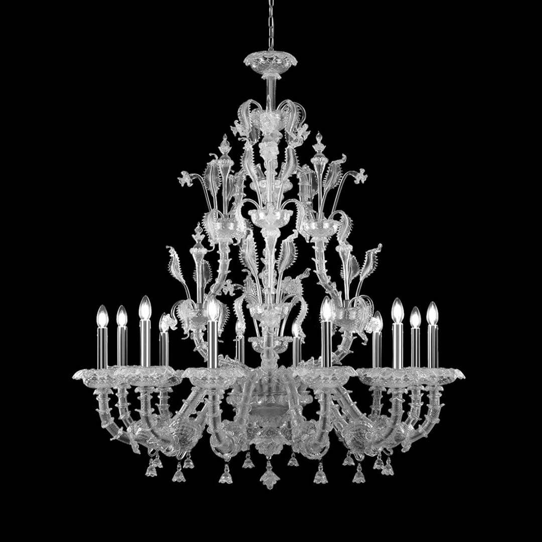 Rezzonico 12 Lights Murano Glass Chandelier in Classic Venetian Style