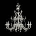 21 Lights Rezzonico Chandelier with 3 Tiers in Murano Crystal Glass