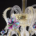 Rezzonico 6 Lights Murano Glass Chandelier with Gold and Polychrome Details