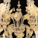 20 Lights Rezzonico Style Murano Glass Chandelier with Gold Details