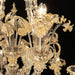 20 Lights Rezzonico Style Murano Glass Chandelier with Gold Details